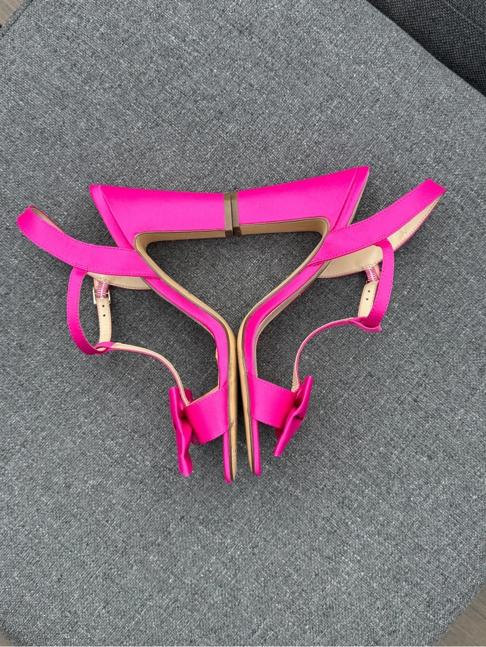 Nina Pink Bow T-Strap Heeled Sandals